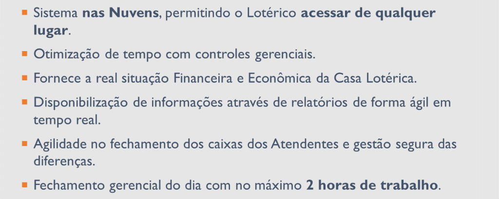 Principais vantagens - SGCL